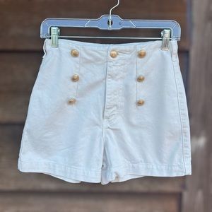 Zara High Waist Twill Sailor Shorts